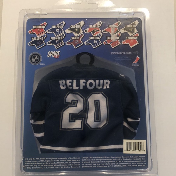 SPORTFX NHL SUPER STAR MICRO JERSEY SERIES 1 HALL OF FAMER ED BELFOUR #20 - Picture 3 of 5